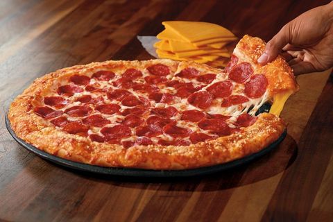Dish, Food, Cuisine, Pepperoni, Pizza, Pizza cheese, Junk food, Ingredient, California-style pizza, Sicilian pizza, 