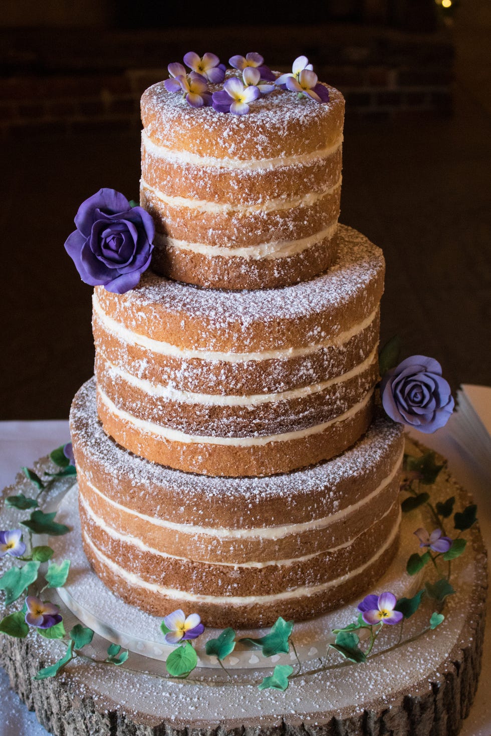 naked wedding cake