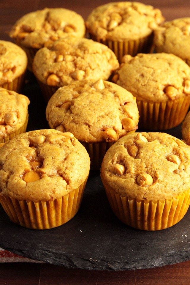 pumpkin butterscotch muffin