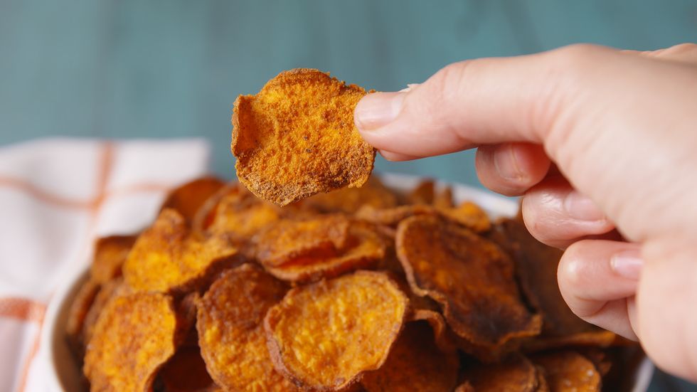Baking Sweet Potato Chips Video — Sweet Potato Chips How To Video