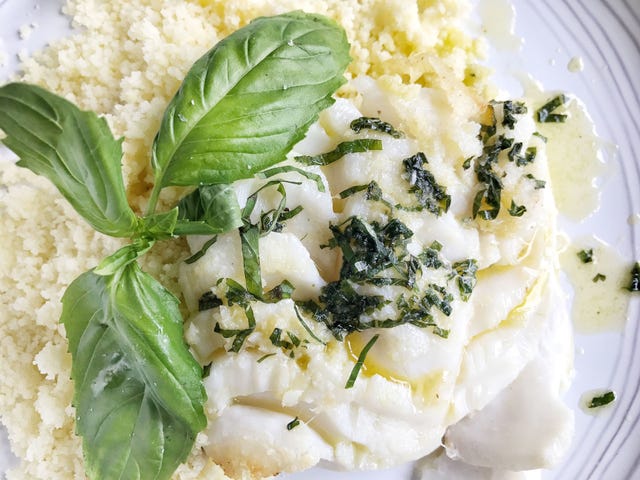 Butter-Roasted Cod with Couscous Recipe