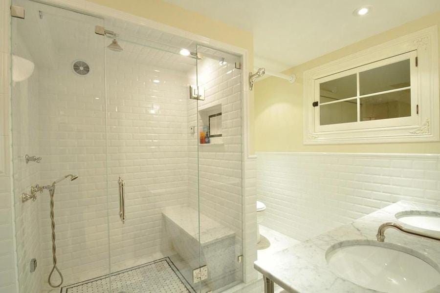 Plumbing fixture, Room, Bathroom sink, Property, Wall, Floor, Tile, Flooring, Interior design, Glass, 