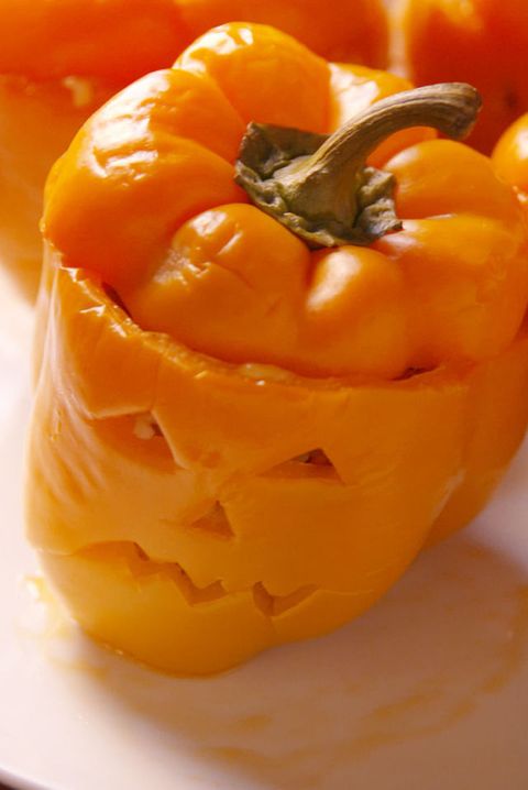 Best Jack O Lantern Stuffed Peppers Recipe How To Make Jack O Lantern Stuffed Peppers