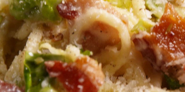 Bacon Brussels Sprouts Spaghetti
