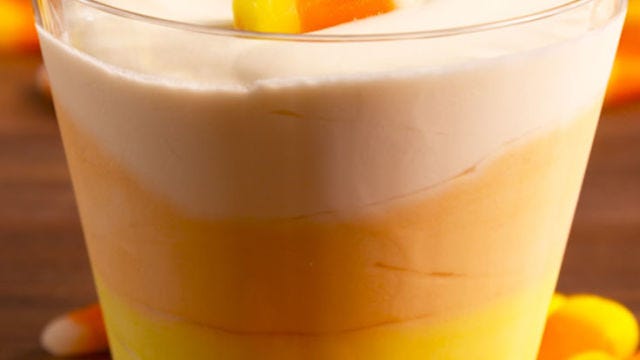 Video player poster image preview for Candy Corn Ice Cream is the coolest Halloween treat ever.