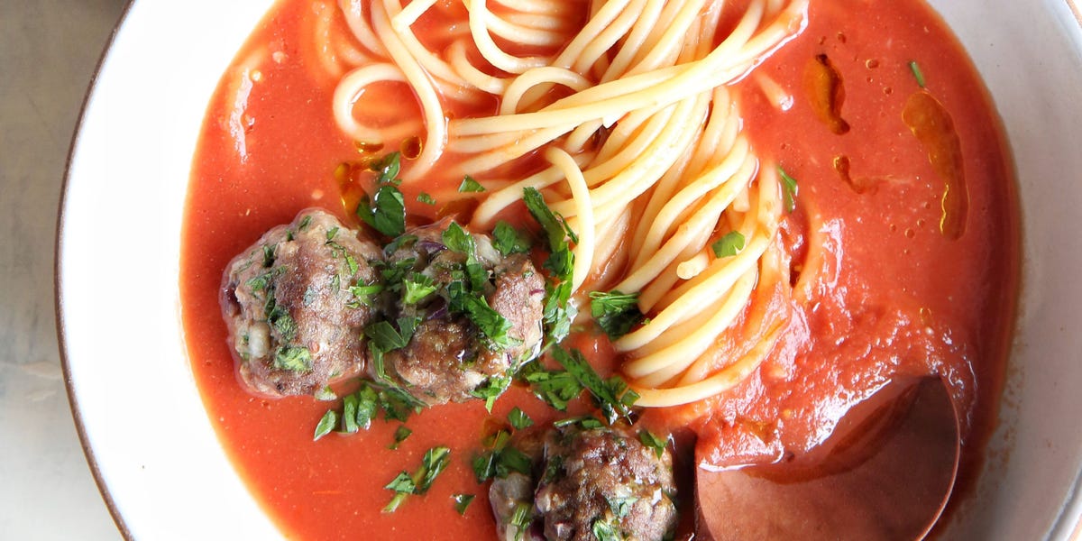 Spaghetti & Meatball Soup