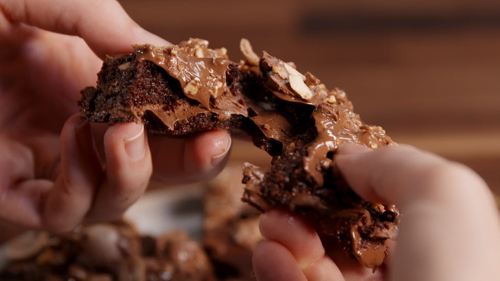 Nutella-Stuffed Brownies Horizontal