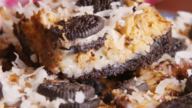preview for There's a reason why these are called Oreo Magic Bars.