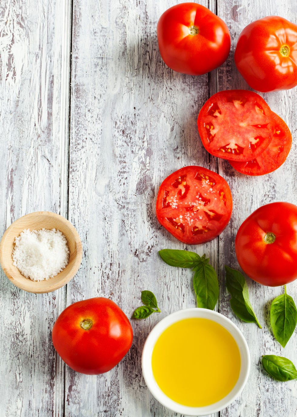 <p>Eating these veggies may ward off UV-induced damage like wrinkles, thanks to lycopene, the pigment that gives them their rich red color. And cooked tomatoes are good for your skin, too. In fact, <a href="http://onlinelibrary.wiley.com/doi/10.1111/j.1365-2133.2010.10057.x/full" target="_blank" data-tracking-id="recirc-text-link">studies show</a> that our bodies absorb lycopene more easily from tomato paste than from fresh tomatoes.<br></p>