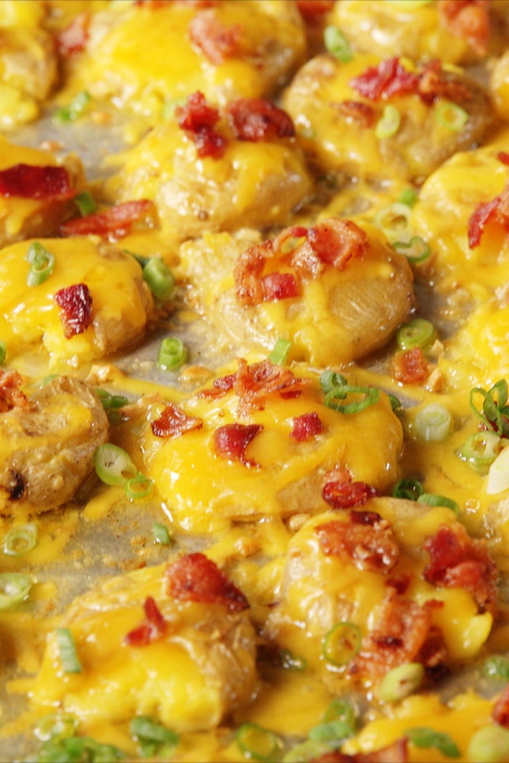 loaded smashed potatoes
