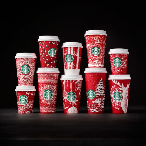 Starbucks Releases 2016 Holiday Red Cups - Starbucks Red Cups Designed ...