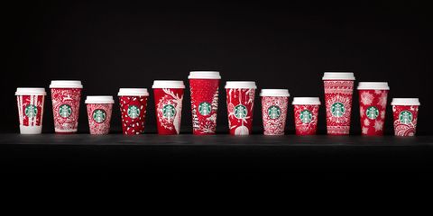 Starbucks holiday red cups 2016
