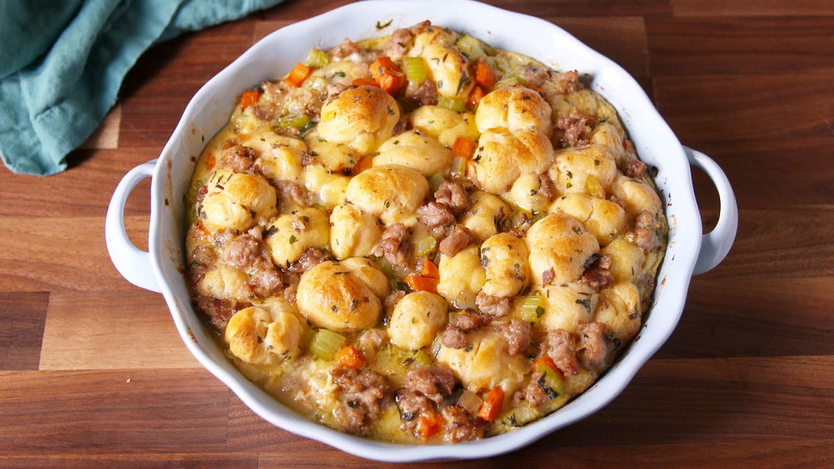 Video player poster image preview for Here's How To Use Crescent Rolls To Make The World's Most Amazing Stuffing!