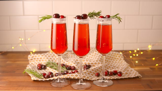 cranberry mimosas