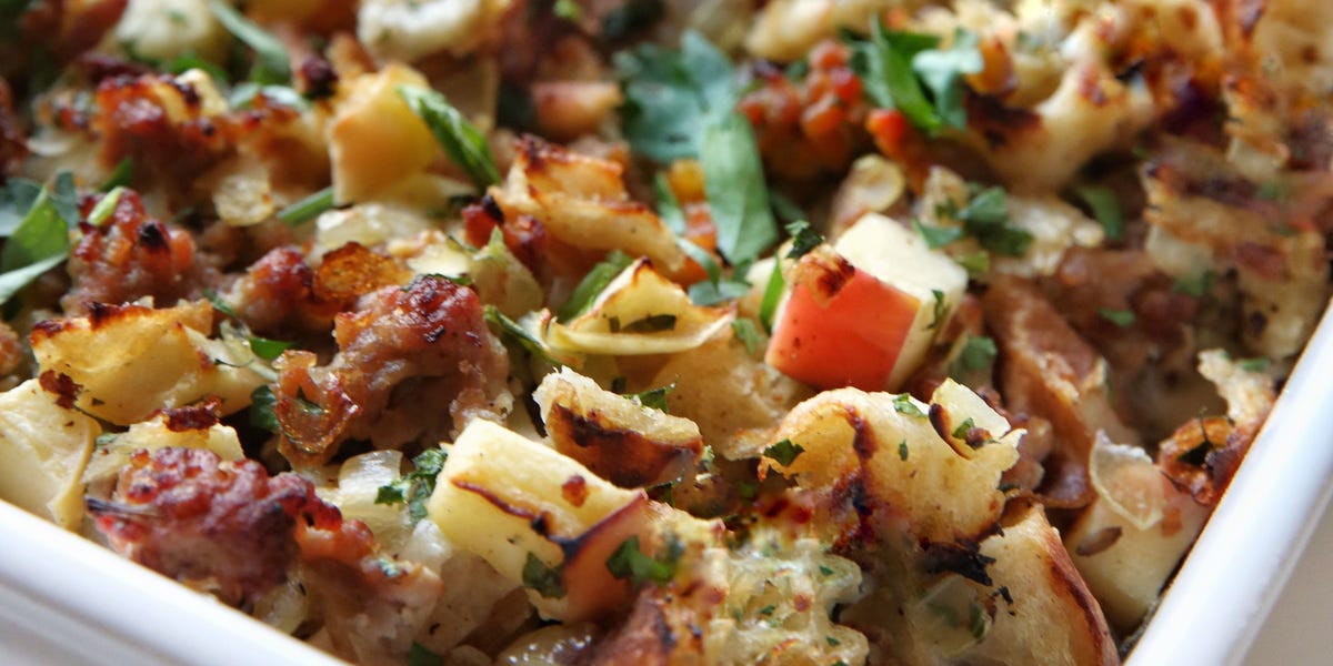 Apple & Sausage Focaccia Stuffing