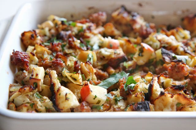 Apple & Sausage Focaccia Stuffing Recipe