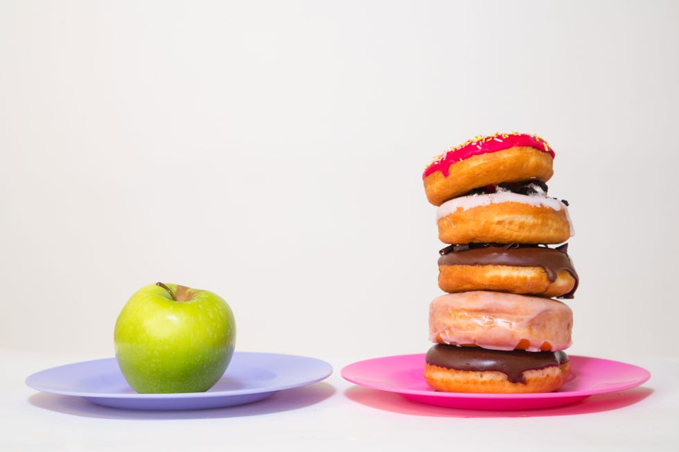 <p>This means you should <a href="http://www.redbookmag.com/body/healthy-eating/g3123/food-cravings/" target="_blank" data-tracking-id="recirc-text-link">tune into hunger/fullness cues</a> to determine whether you <i data-redactor-tag="i">reallllly</i> want that second chocolate chip cookie or not, and not just rely on what other people around you are eating or <a href="http://www.redbookmag.com/body/health-fitness/news/a46001/nickelodeon-bad-kids-health-new-study/" target="_blank" data-tracking-id="recirc-text-link">seductive marketing</a>. "Are you really hungry? Ask yourself whether a celery stick or apple sounds delicious — if not, you're probably not hungry," says <a href="http://plantbaseddietitian.com/" data-tracking-id="recirc-text-link" target="_blank">Julieanna Hever</a>, R.D., author of <i data-redactor-tag="i"><a href="http://www.amazon.com/The-Vegiterranean-Diet-Mediterranean-Plan/dp/0738217891?tag=bm01f-20&ascsubtag=redbook.gallery.3565" data-tracking-id="recirc-text-link" target="_blank">The Vegiterranean Diet</a></i>.</p> <p>This means you should <a href="http://www.redbookmag.com/body/healthy-eating/g3123/food-cravings/" target="_blank" data-tracking-id="recirc-text-link">tune into hunger/fullness cues</a> to determine whether you <i data-redactor-tag="i">reallllly</i> want that second chocolate chip cookie or not, and not just rely on what other people around you are eating or <a href="http://www.redbookmag.com/body/health-fitness/news/a46001/nickelodeon-bad-kids-health-new-study/" target="_blank" data-tracking-id="recirc-text-link">seductive marketing</a>. "Are you really hungry? Ask yourself whether a celery stick or apple sounds delicious — if not, you're probably not hungry," says <a href="http://plantbaseddietitian.com/" data-tracking-id="recirc-text-link" target="_blank">Julieanna Hever</a>, R.D., author of <i data-redactor-tag="i"><a href="http://www.amazon.com/The-Vegiterranean-Diet-Mediterranean-Plan/dp/0738217891?tag=bm01f-20&ascsubtag=redbook.gallery.3565" data-tracking-id="recirc-text-link" target="_blank">The Vegiterranean Diet</a></i>.</p>