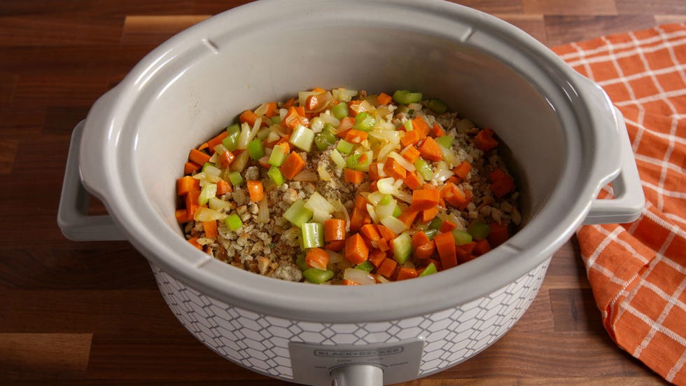 Stuffing In Slow-Cooker Horizontal