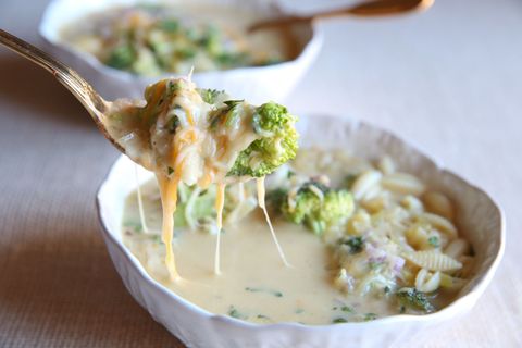 Broccoli-Cheddar Macaroni Soup Recipe