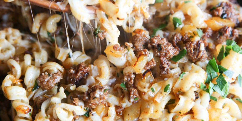 Best Skillet Meat and Cheese Pasta Recipe - How To Make Skillet Meat