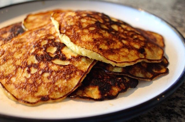 Food, Cuisine, Plate, Pancake, Dish, Breakfast, Baked goods, Ingredient, Recipe, Fast food, 