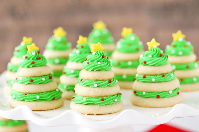 Christmas Tree Cookie Stacks Horizontal