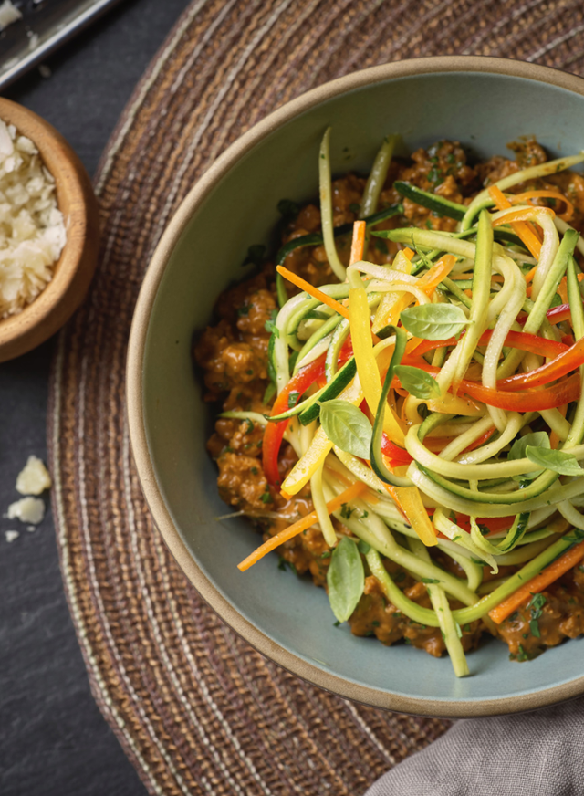 epicured zucchini spaghetti bolognese