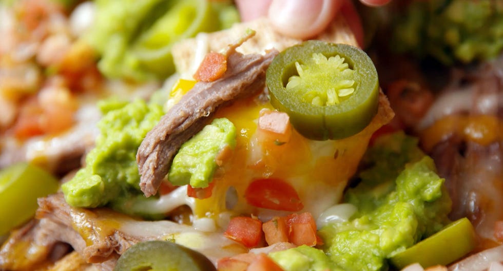 Food, Cuisine, Dish, Ingredient, Tostada, Produce, Vegetable, Salad, Guacamole, Nachos, 