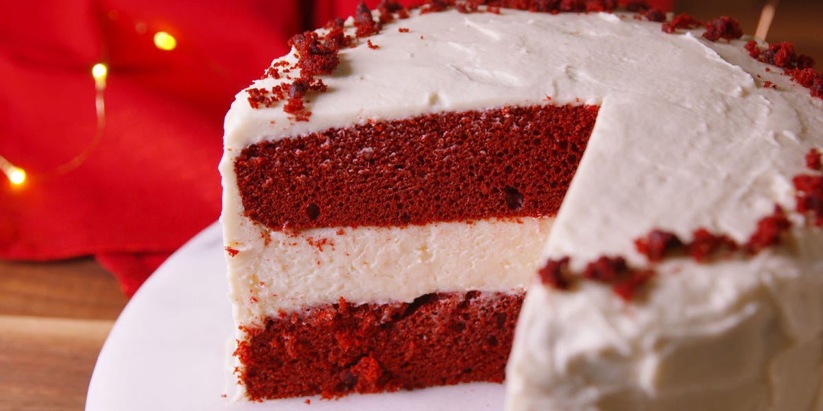 Red Velvet Cake With Sour Cream In Mix Red Velvet Cake With Sour Cream In Mix