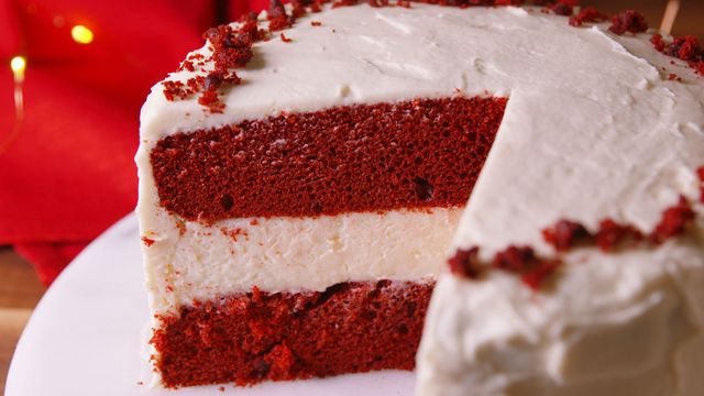 Cooking Red Velvet Cheesecake Cake Video - How to Red Velvet Cheesecake ...
