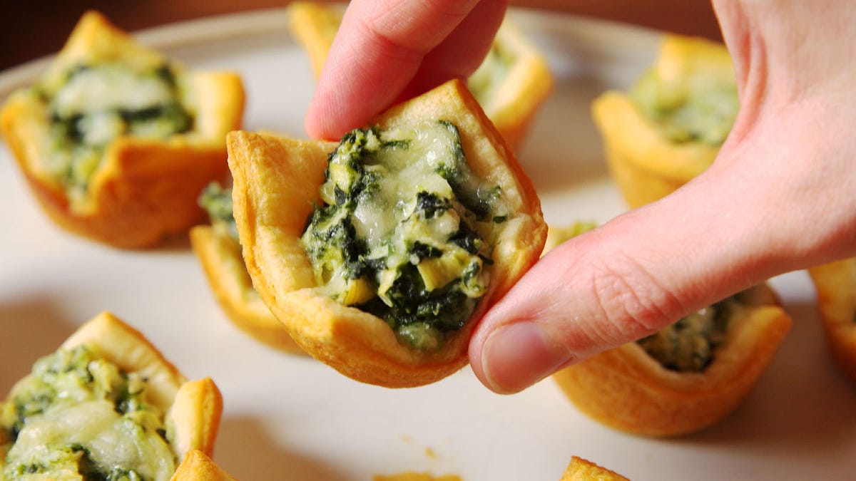 Video player poster image preview for Spinach Artichoke Cups Are The Most Fun Way To Eat Your Favorite Dip