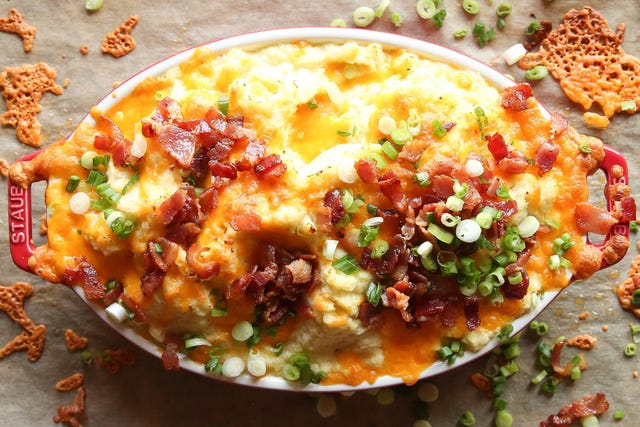 Loaded Cauliflower Mashed Fauxtatoes Horizontal Loaded Cauliflower Mashed Fauxtatoes Horizontal