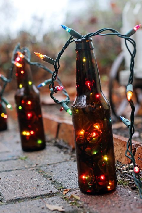 Cool Beer Bottle Upcycle Diy Projects Delish - Diy Beer Bottle Light Fixture