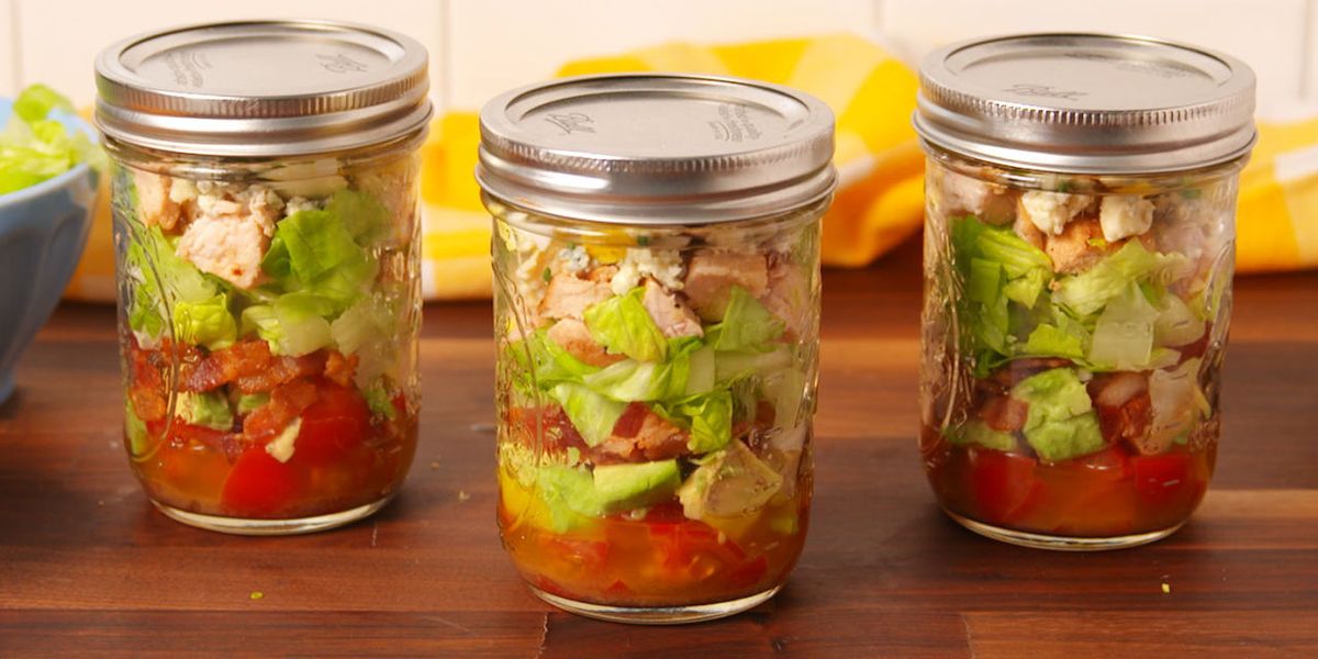 Chef Salad in a Jar - Comfortably Domestic