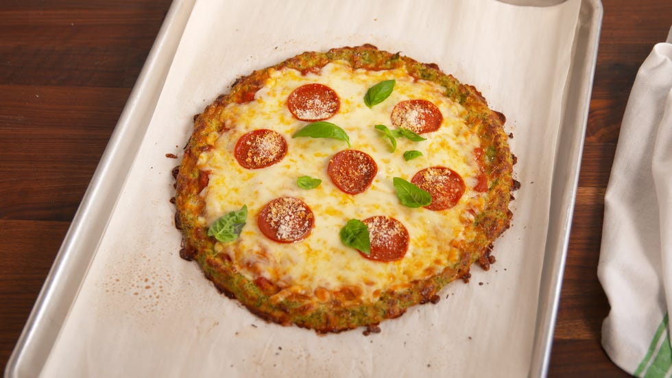 Broccoli Crust Pizza Horizontal Full Pizza