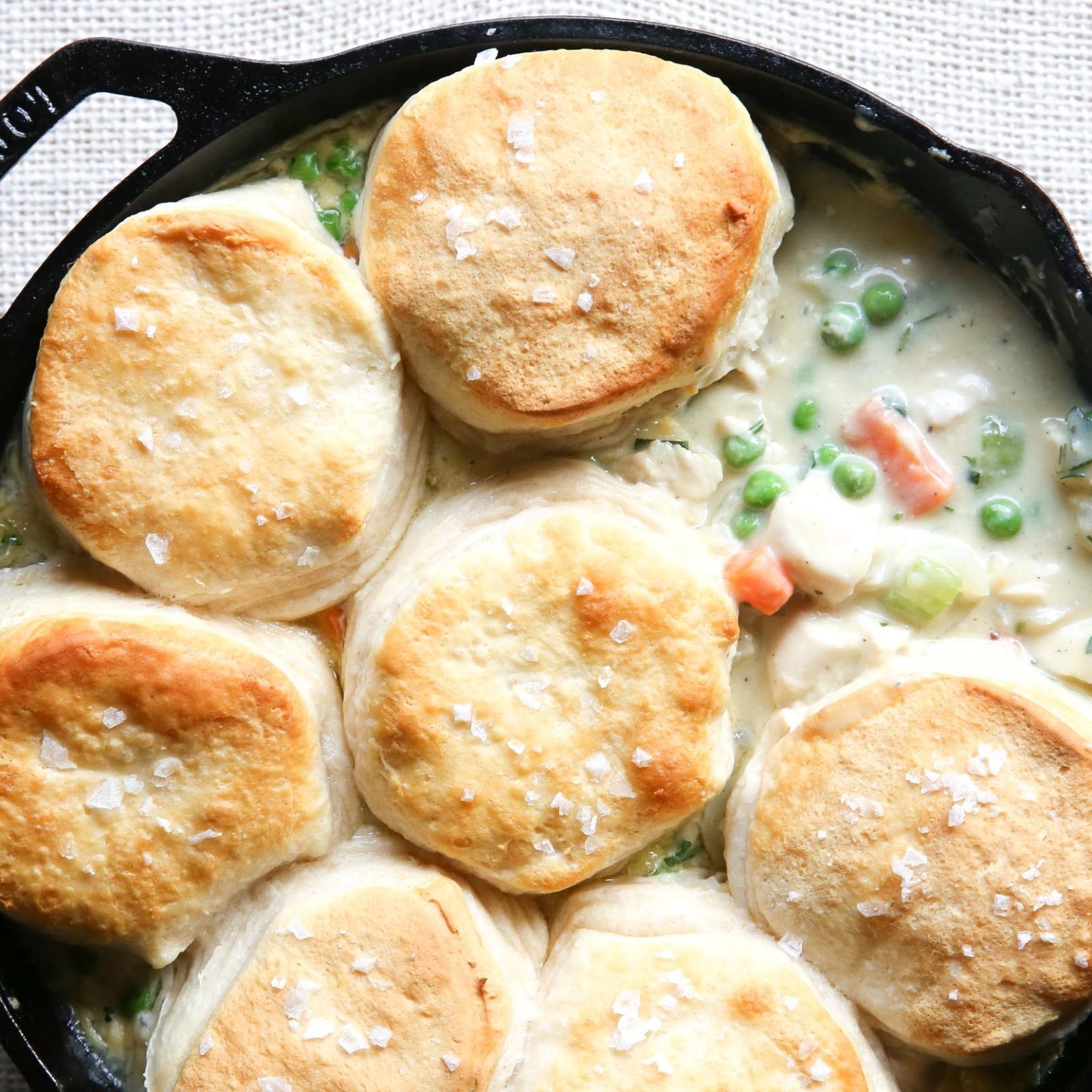 Skillet Biscuit Pot Pie Is Comfort Food At Its Finest 😍