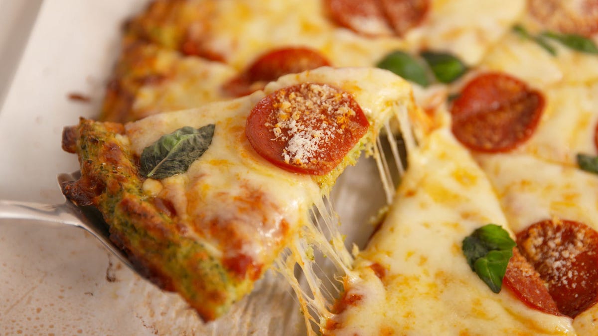Video player poster image preview for Move Over Cauli, Broccoli Crust Pizza Is Your New Low-Carb Obsession!
