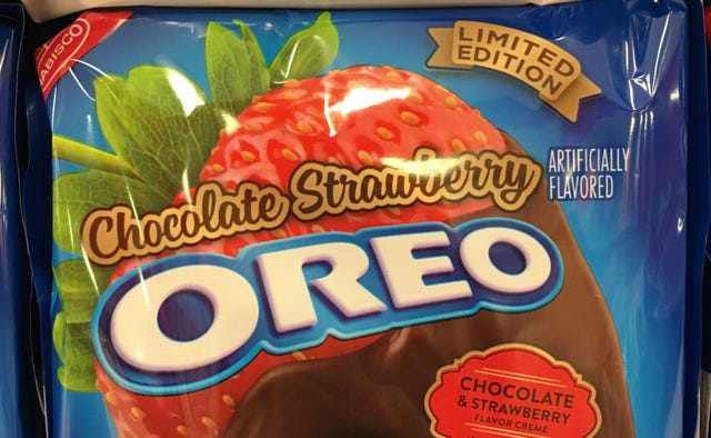 Chocolate covered strawberry oreo