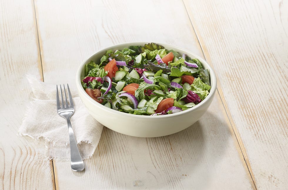 Salad, Food, Dishware, Vegetable, Tableware, Leaf vegetable, Cuisine, Kitchen utensil, Cutlery, Serveware, 