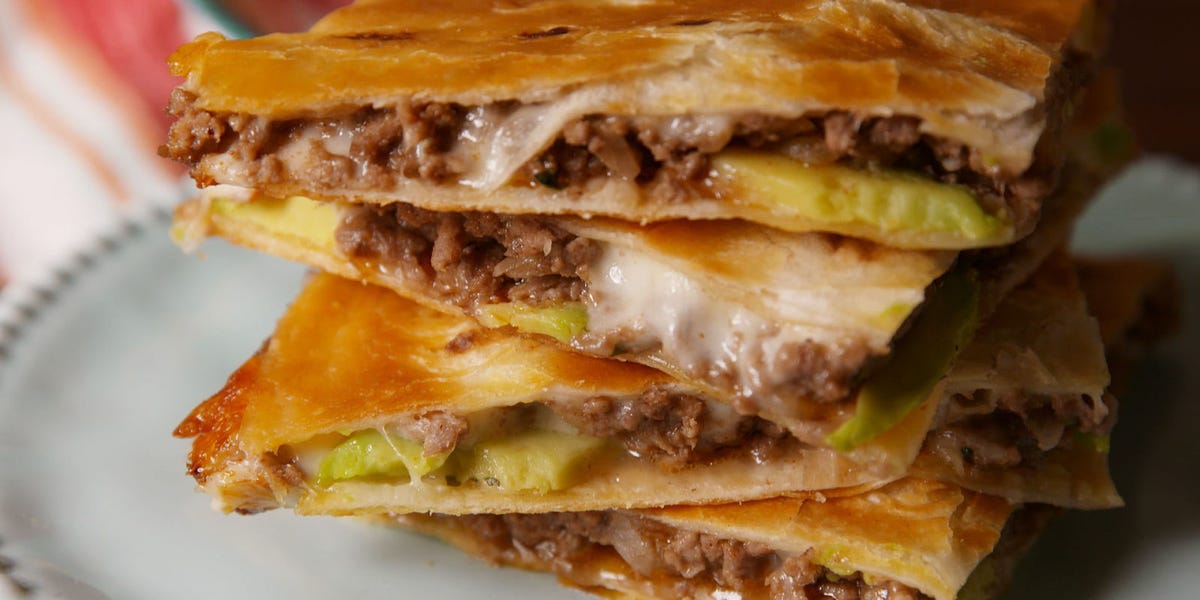 Easy Quesadilla Recipe - How to Make Beef Quesadillas - Delish.com