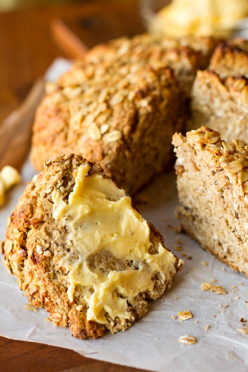Dish, Food, Cuisine, Ingredient, Baked goods, Soda bread, Gluten, Dessert, Pumpkin bread, Scone, 