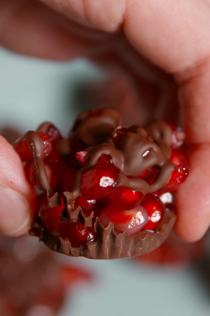 chocolate pom poms