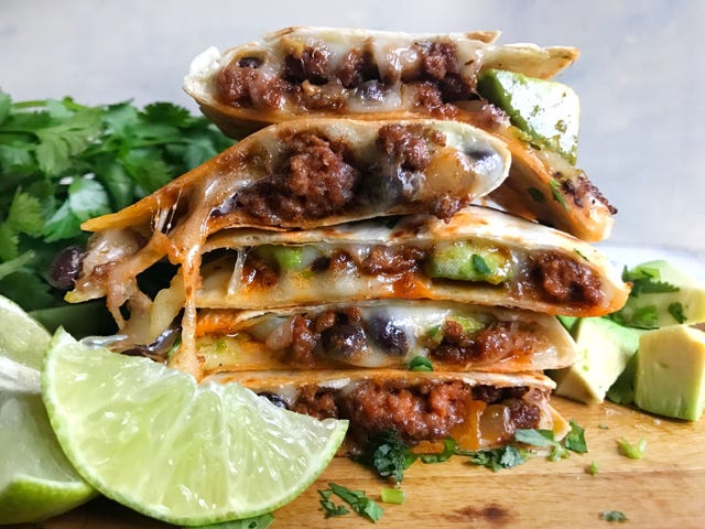 Beef and Avocado Quesadillas Horizontal Beef and Avocado Quesadillas Horizontal