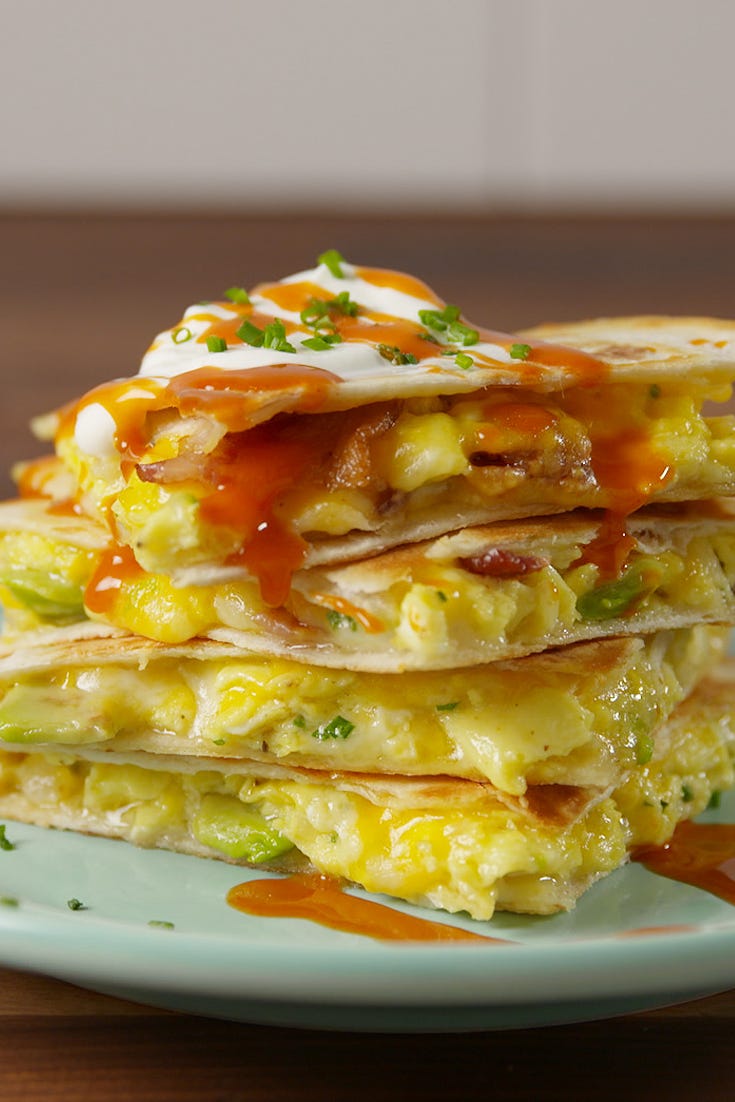 loaded breakfast quesadilla vertical