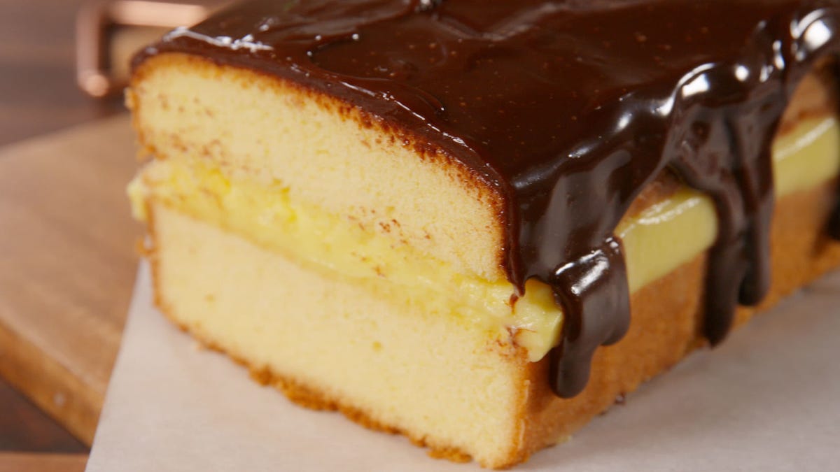 Video player poster image preview for Boston Cream Pound Cake Is So Much Better Than Boston Cream Pie!