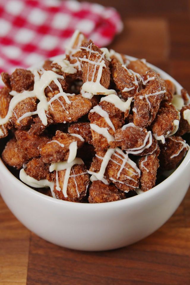 Churro Almonds | Easy Appetizer Recipes For A Big Crowd | Homemade Recipes