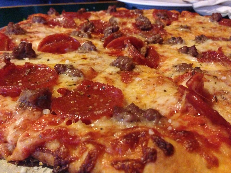 Food, Pizza, Pizza cheese, Baked goods, Ingredient, Dish, Recipe, Fast food, Cuisine, Finger food, 