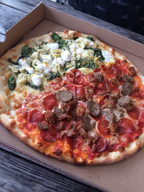 Food, Pizza, Cuisine, Baked goods, Ingredient, Dish, Finger food, Recipe, Pizza cheese, Snack, 