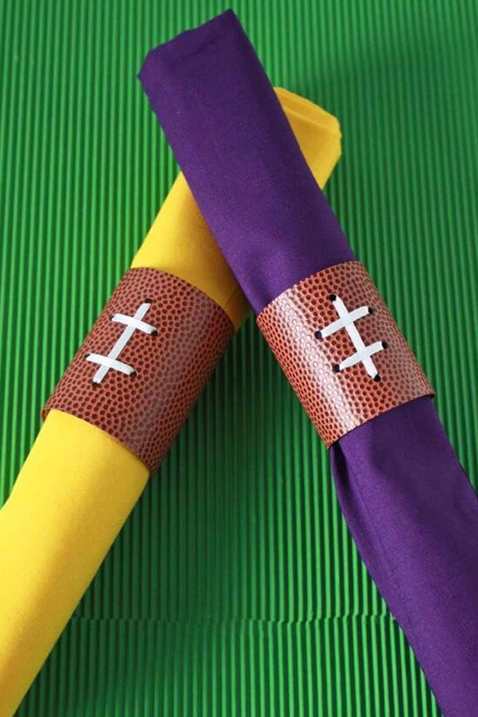 football napkin rings