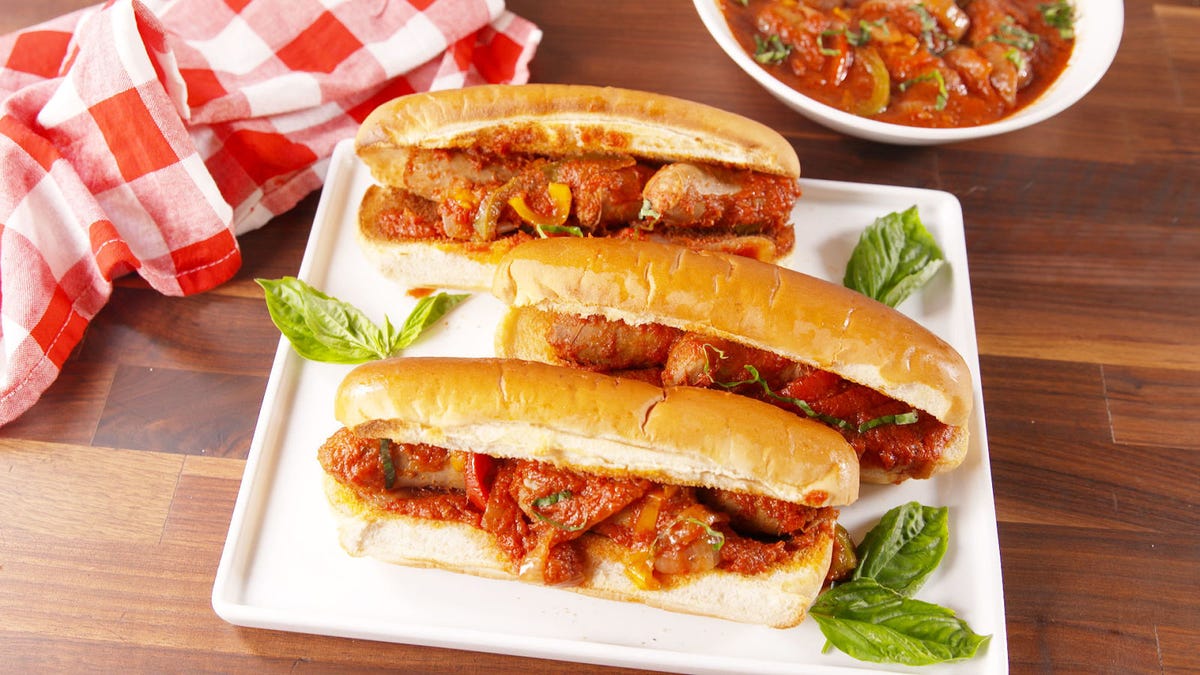 preview for Your Weekend Plans Need to Include Slow-Cooker Sausage & Peppers.